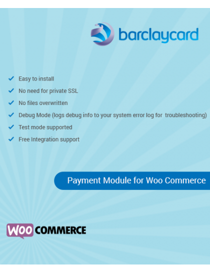 Barclays ePDQ payment gateway (Barclaycard) for WooCommerce